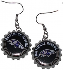 Baltimore Raven Bottle Cap Earrings