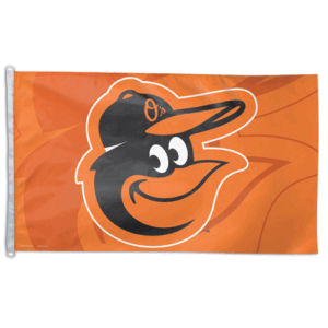 Baltimore Orioles Cartoon Bird Orange House Flag