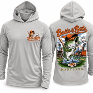 Baits & Bats Performance UV Hooded Pullover Shirt