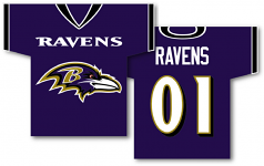 Baltimore Ravens 2-Sided Jersey House Flag