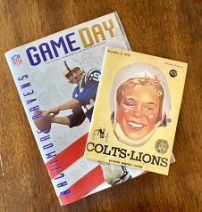 Baltimore Ravens Game Day Program Featuring Johnny Unitas