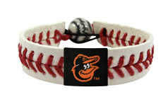 Baltimore Orioles Baseball Leather Bracelet