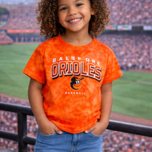 Baltimore Orioles Orange Tie Dyed Kids T’s