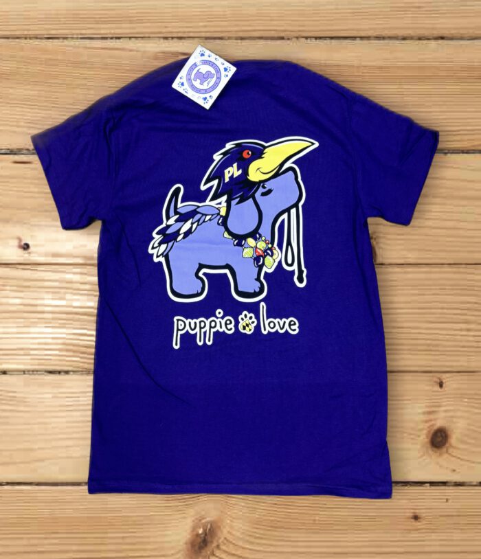 Baltimore Football Themed Puppy Love T-Shirt - Image 2