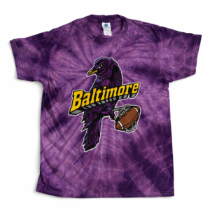Baltimore Football Bird Tie Dye Kids T-Shirt By Wild Bill's
