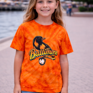 Baltimore Bird Tie Dye Kids T-Shirt By Wild Bill's
