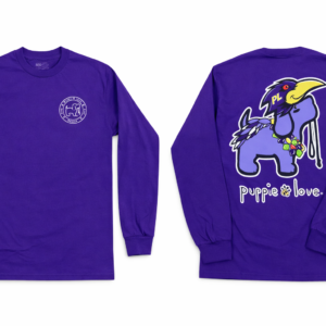 Baltimore Football Themed Puppy Love Long Sleeve T-shirt