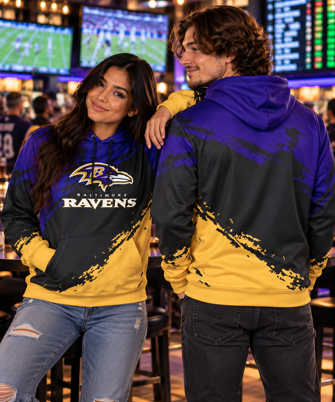 Baltimore Ravens Triple Threat Hooded Sweatshirt - Image 5
