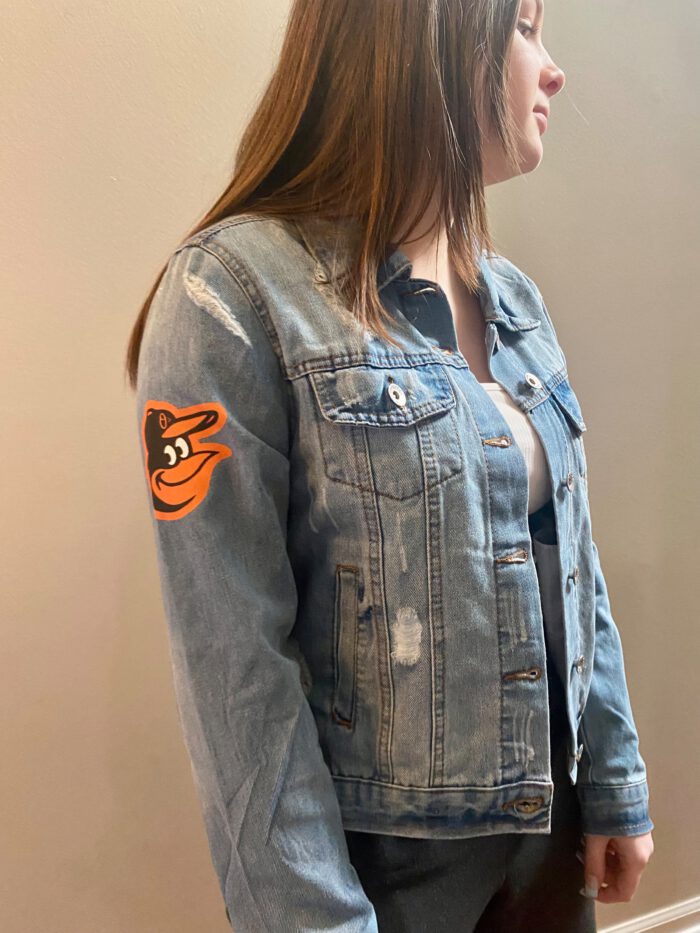 Baltimore Orioles Ladies Denim Jacket - Image 3