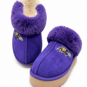 Ravens Purple Slippers