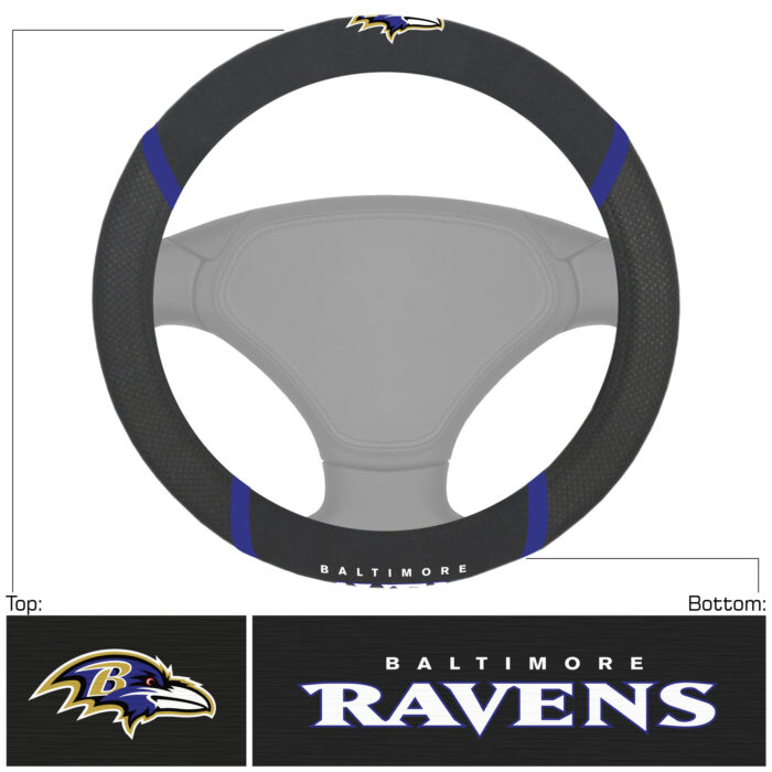 Baltimore Ravens Deluxe Steering Wheel Cover