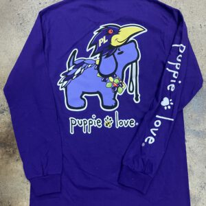 Baltimore Football Themed Puppy Love Long Sleeve T-shirt