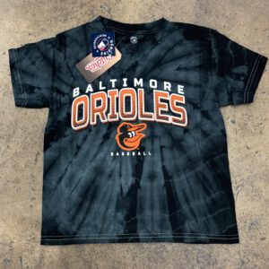 Baltimore Orioles Black Tie Dyed Kids T’s