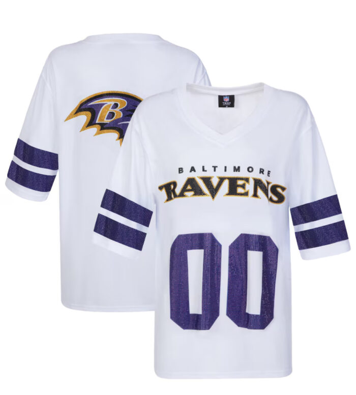 Baltimore Ravens Cuce Women's Rhinestone V-Neck Tunic