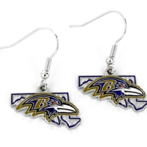 Baltimore Ravens Home State Earrings