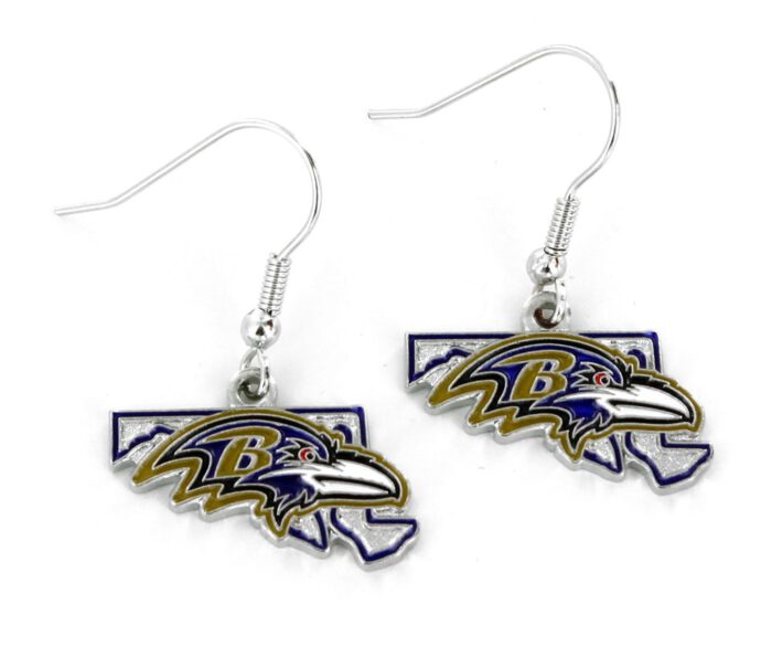 Baltimore Ravens Home State Earrings