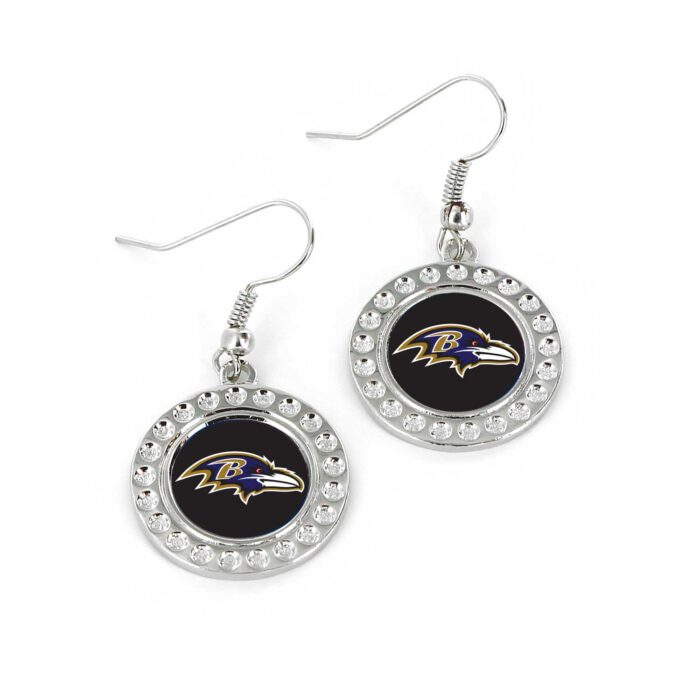 Baltimore Ravens Dimple Dangle Earrings