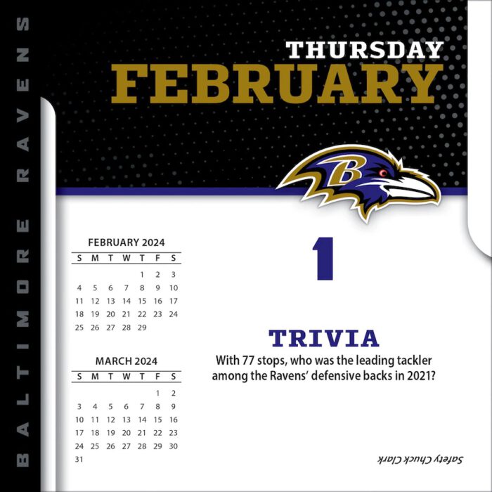 Baltimore Ravens 2024 Daily Sports Calendar - Image 4