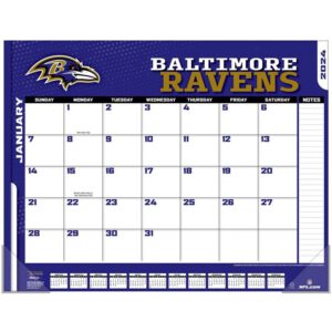 Baltimore Ravens 2024 22X17 Desk Calendar