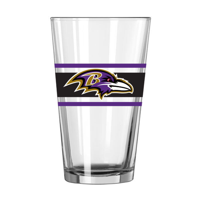 Baltimore Ravens Stripe Pint Glass