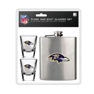 Baltimore Ravens Flask & Shot Gift Set