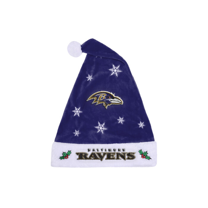 Baltimore Ravens Embroidered Santa Hat