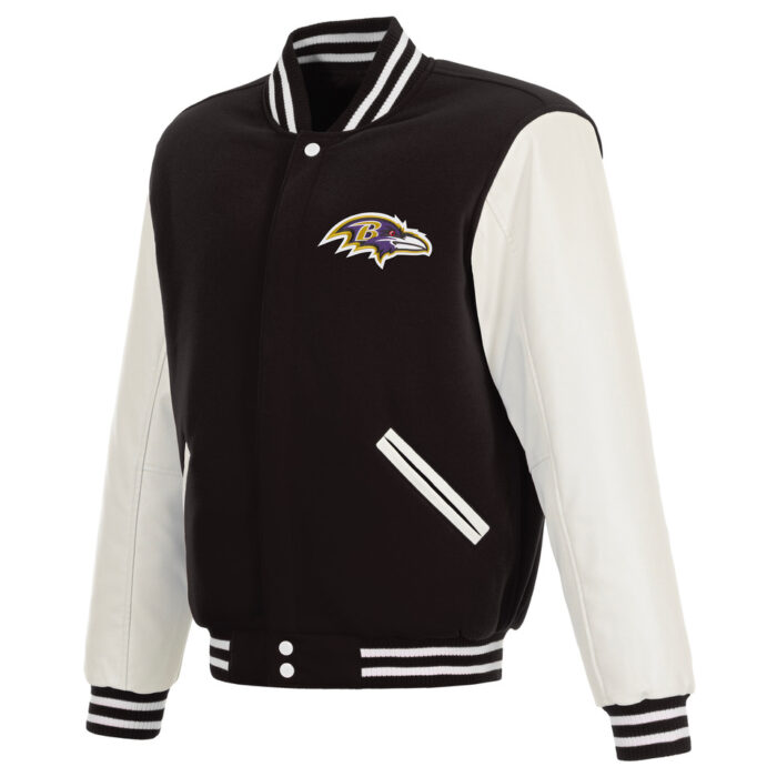 Baltimore Ravens Reversible Wool Jacket - Image 2
