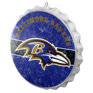 Baltimore Ravens Distressed Bottle Cap Sign