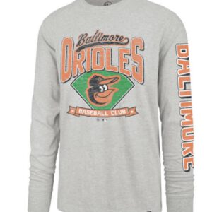 Baltimore Orioles Relay Grey Fair Ball Franklin L/S T-shirt