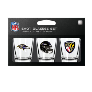 Baltimore Ravens 3pc Shot Glass Set
