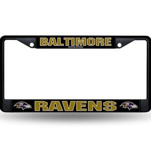 Baltimore Ravens Chrome License Frame BLK