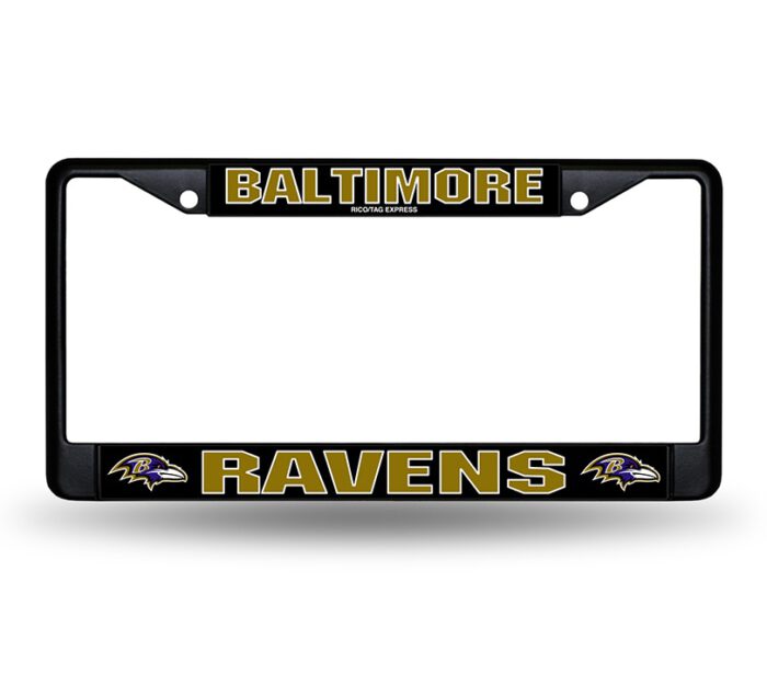 Baltimore Ravens Chrome License Frame BLK