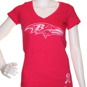 Ravens '47 Brand Pink V-Neck T-Shirt
