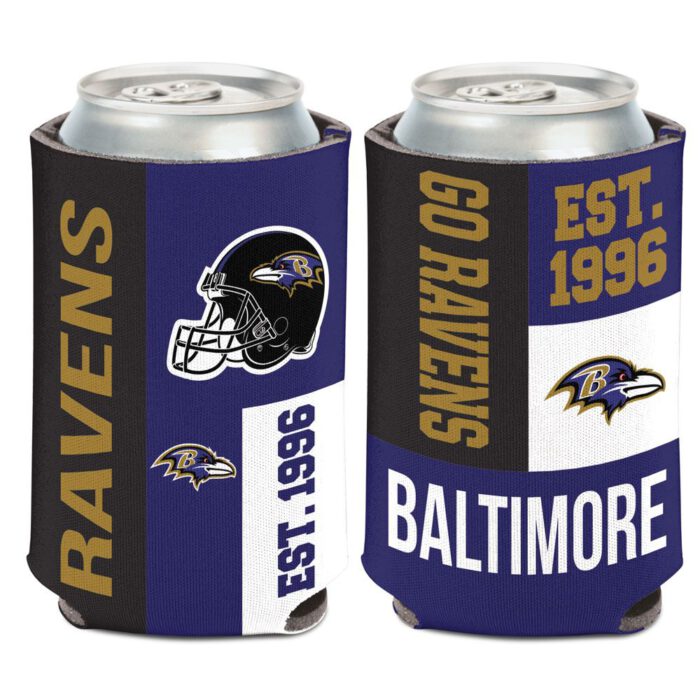 Baltimore Ravens Color Block Can Cooler