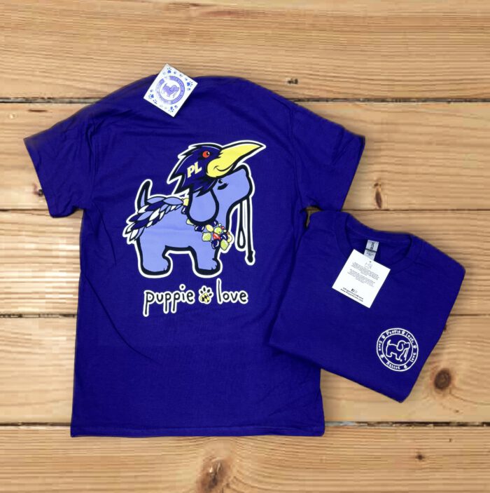 Baltimore Football Themed Puppy Love T-Shirt
