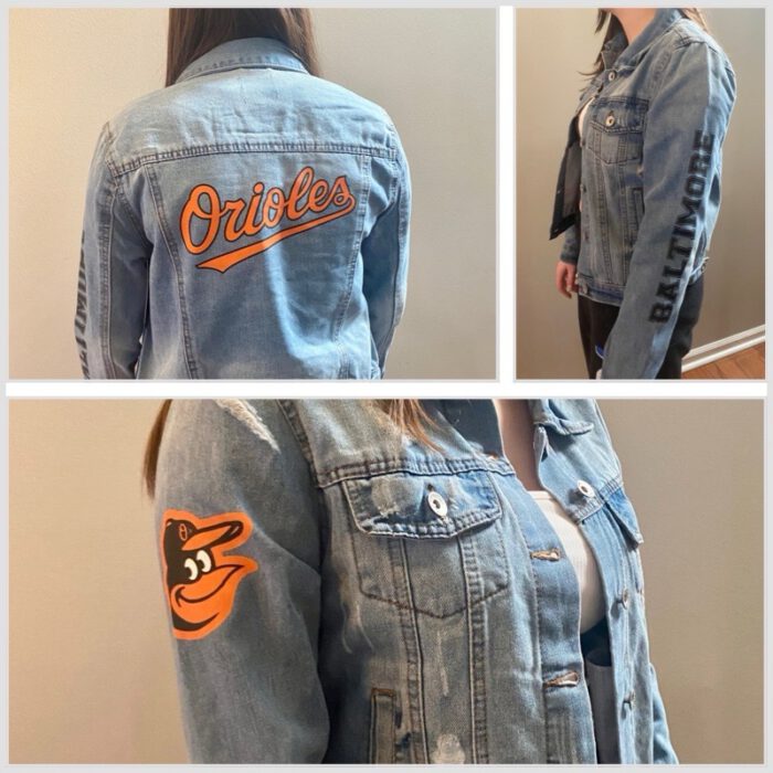 Baltimore Orioles Ladies Denim Jacket - Image 4
