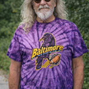 Baltimore Football Bird Tie Dye T-Shirt By Wild Bill's