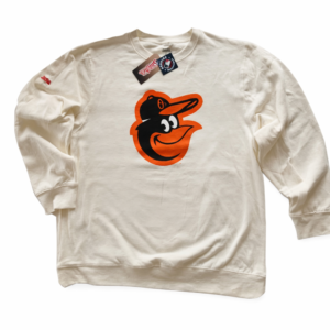 Baltimore Orioles Cream Colored Crew Neck Sweatshirt 