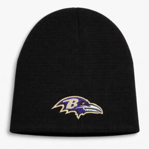 Baltimore Ravens Black Flat Knit Beanie