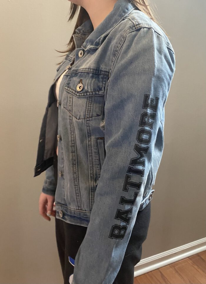 Baltimore Orioles Ladies Denim Jacket - Image 2