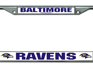 Baltimore Ravens Chrome License Plate Frame