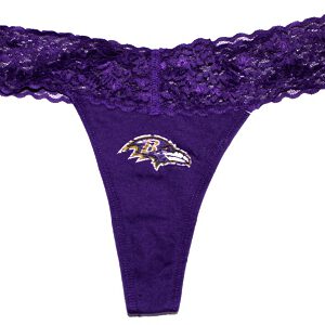 Baltimore Ravens Ladies Purple Lace Thong