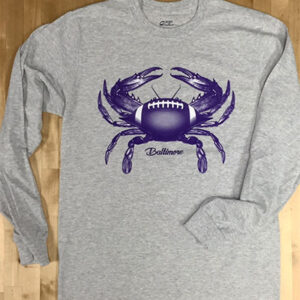 Baltimore Football Crab Long Sleeved T-Shirt