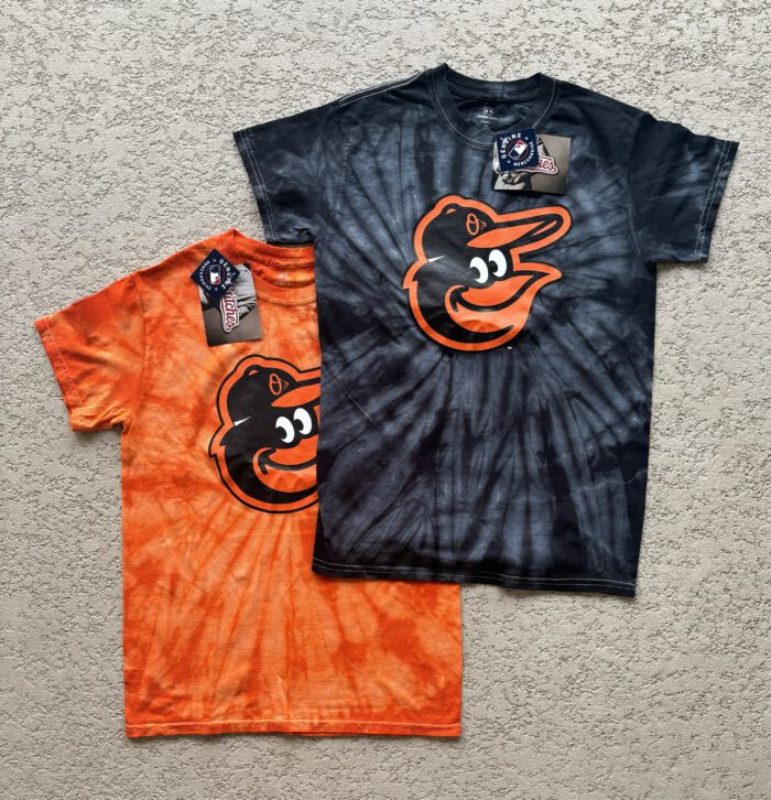Baltimore Orioles Orange Tie Dye T-Shirt - Image 2