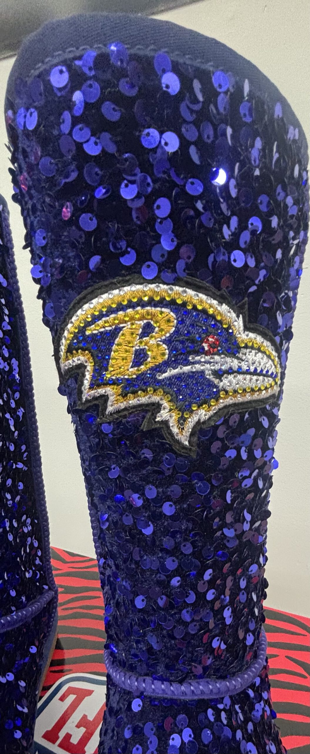 Baltimore Ravens Team Color Sequin Pull-on Boot - Image 3