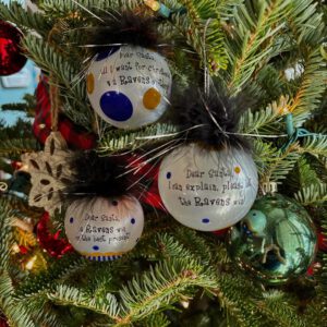 Baltimore Ravens Glass Ball Ornaments