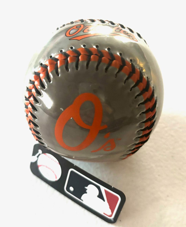 Baltimore Orioles Glass Baseball