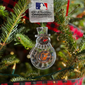 Baltimore Orioles Snowman Ornament