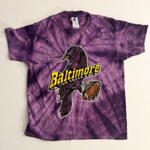 Baltimore Football Bird Tie Dye Kids T-Shirt By Wild Bill's