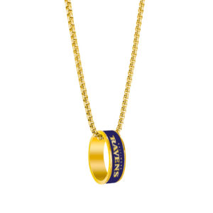 Baltimore Ravens Fashion Ring Pendant Necklace